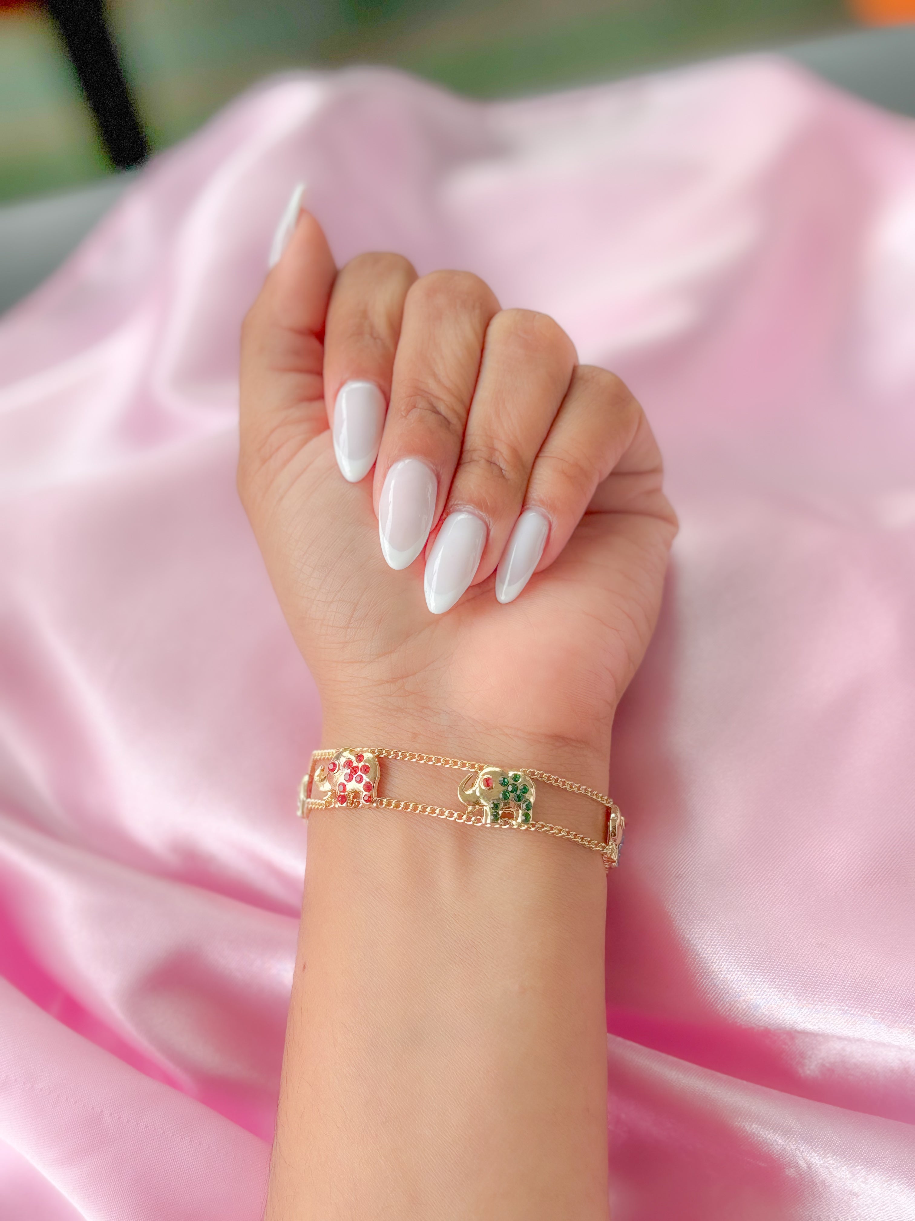 Golden Elephant Charm Bracelet