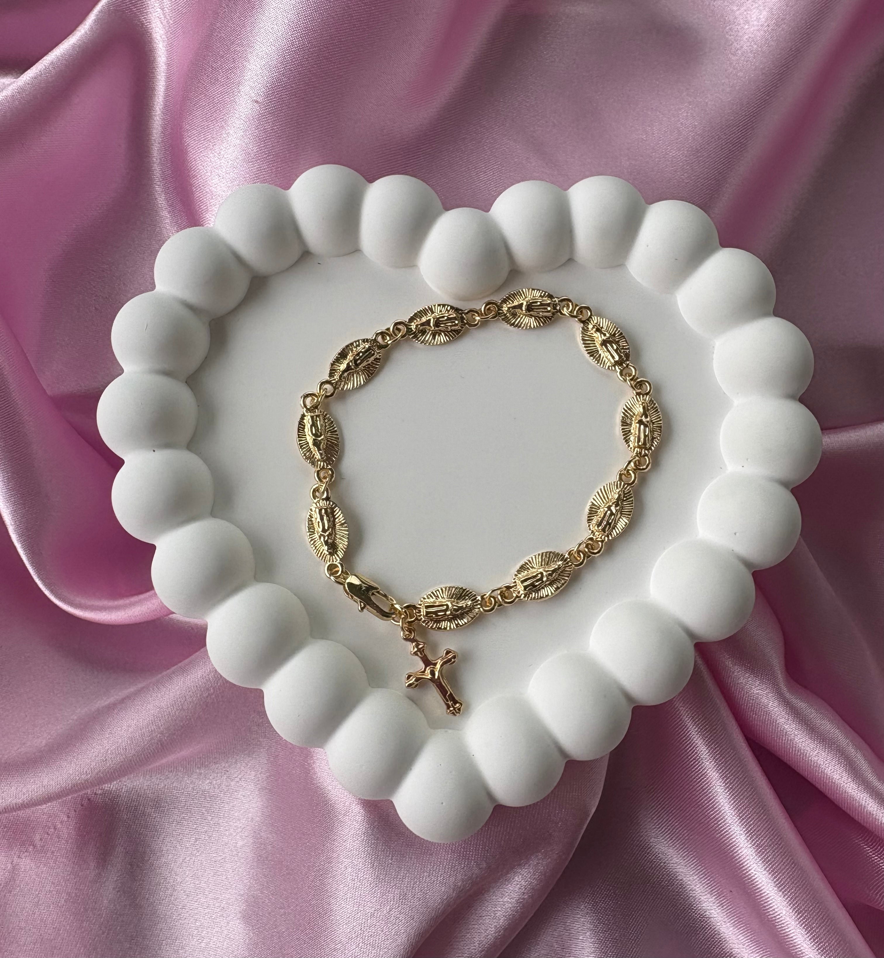 Golden Guadalupe Medal Bracelet