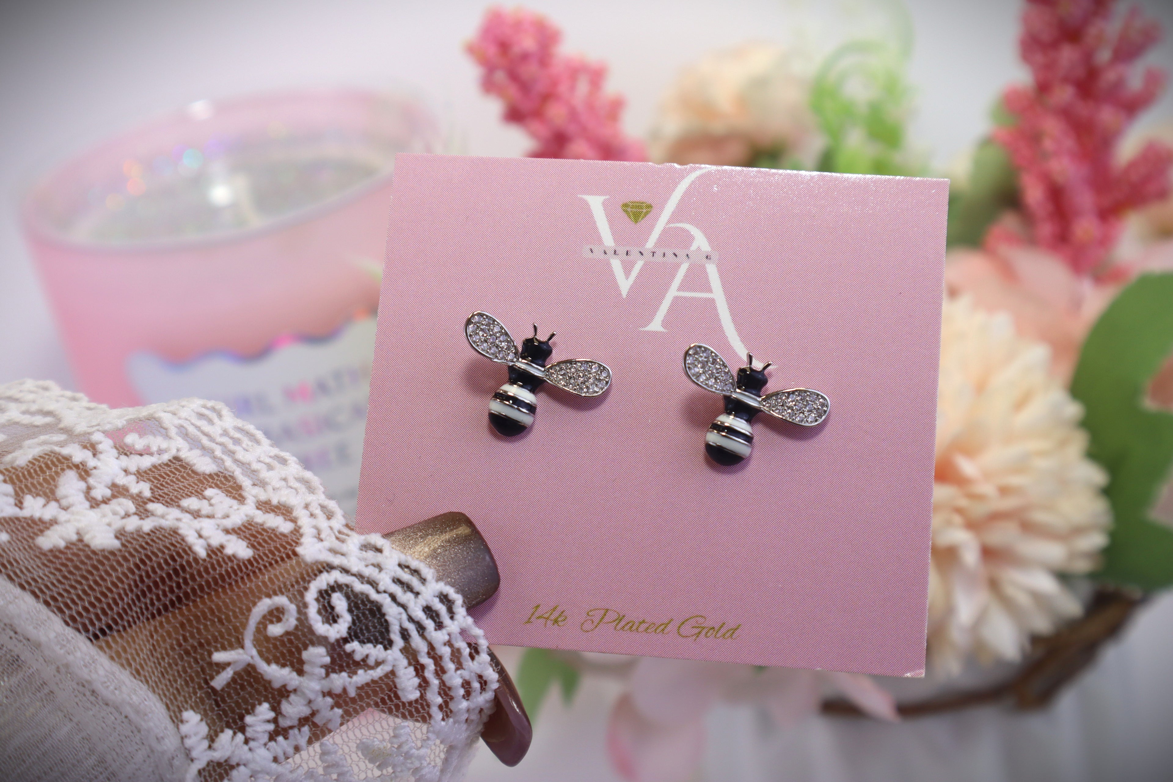 Queen Bee Sparkle Studs