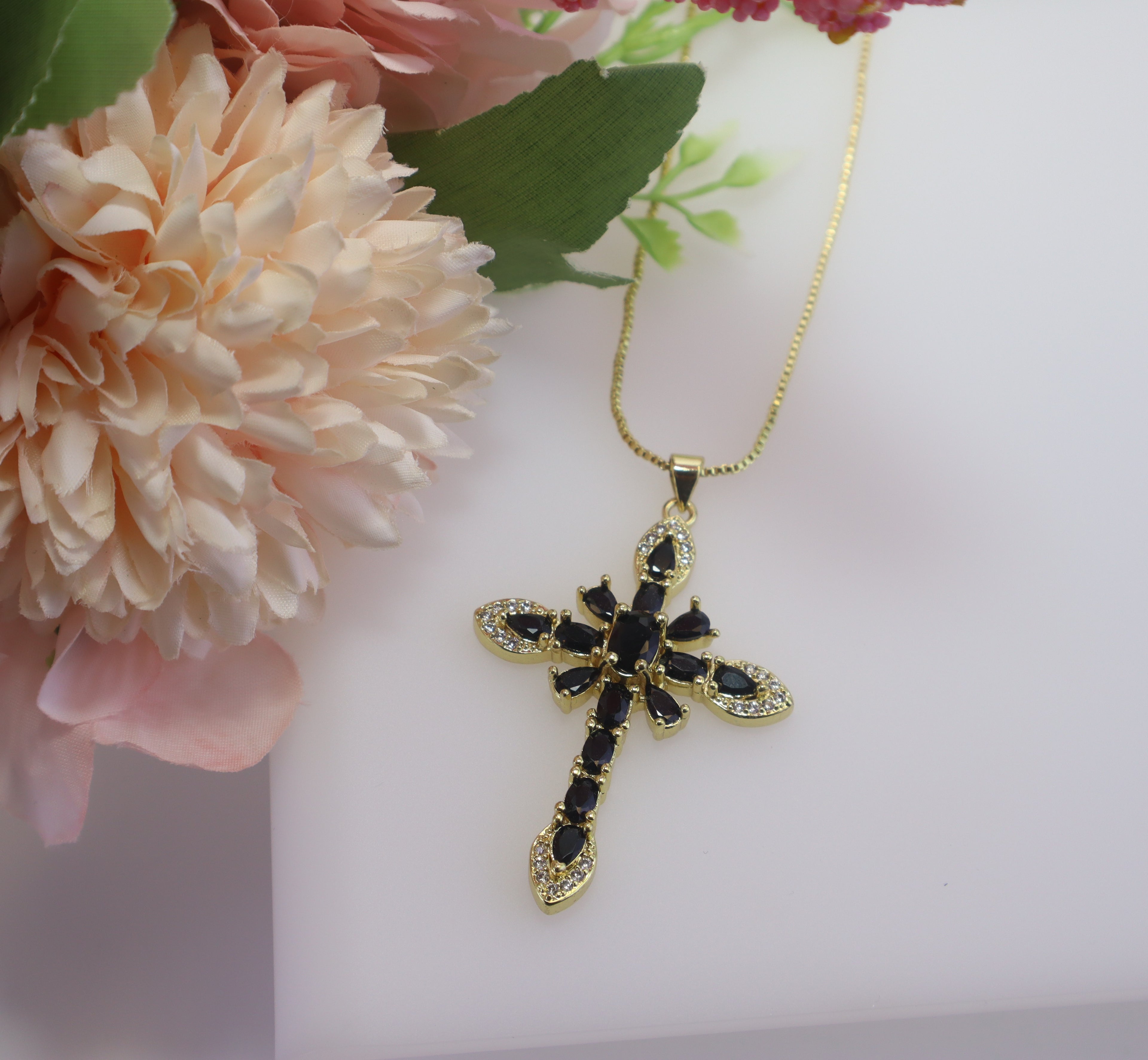 Midnight Cross Necklace