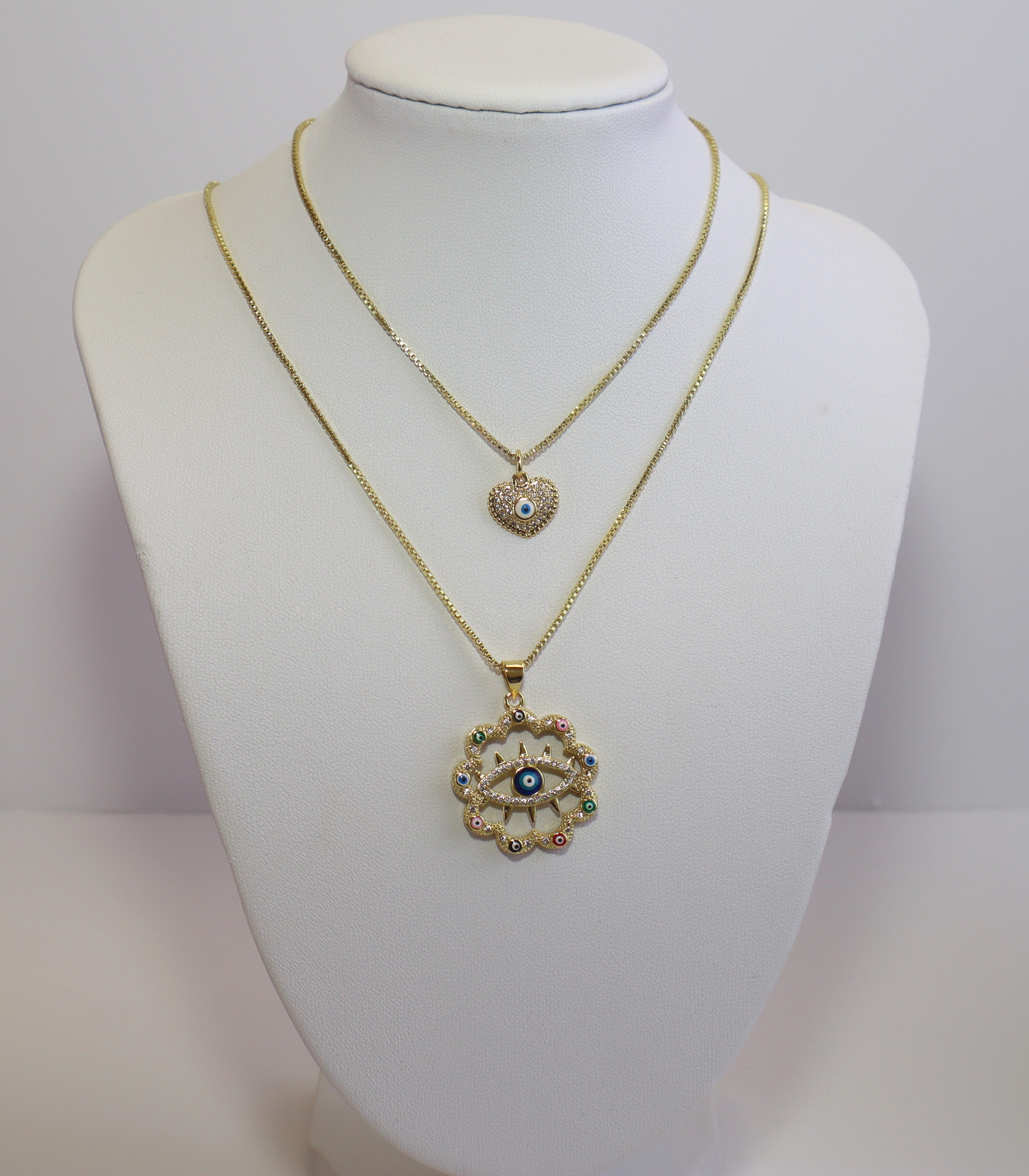 Evil Eye Necklace Set